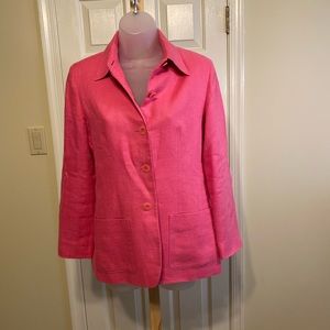 NWOT Talbots - Pink Irish Linen jacket, Size: 2P
